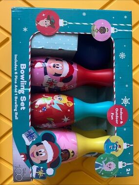 Disney Bowling Pins Set - Red, Teal, Yellow